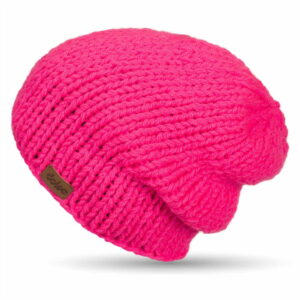 Ručne pletená čapica DOKE Pink Beanie DOKE
