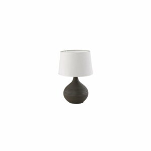 Tmavohnedá stolová lampa z keramiky a tkaniny Trio Martin