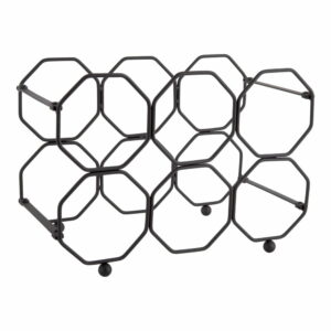 Čierny kovový skladací držiak na víno PT LIVING Honeycomb PT LIVING