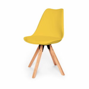 Sada 2 žltých stoličiek s podnožím z bukového dreva loomi.design Eco loomi.design