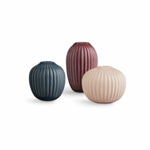 Sada 3 kameninových váz Kähler Design Hammershoi Miniature Warm Palette Kähler Design