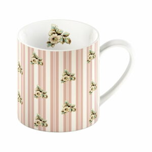 Ružový porcelánový hrnček s pruhmi Creative Tops Cottage Flower