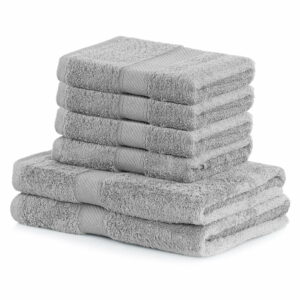 Set 2 sivých osušiek a 4 uterákov DecoKing Bamby AmeliaHome