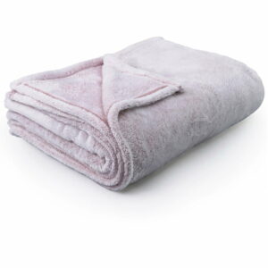 Svetloružová deka z mikrovlákna DecoKing Fluff PowderPink