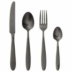 4-dielny set príborov v čiernej farbe Bloomingville Cutlery Eleganza Bloomingville