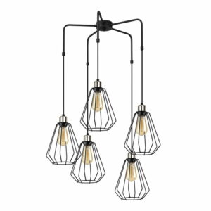 Čierne kovové závesné svietidlo Opviq lights Nestros Opviq lights