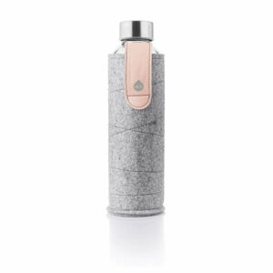 Sklenená fľaša z borosilikátového skla s plsteným obalom Equa Mismatch Pink Breeze