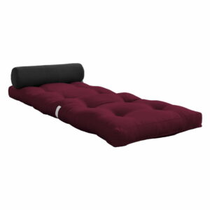 Variabilný vínový skladací matrac Karup Design Wrap Bordeaux/Dark Grey Karup Design