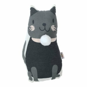 Detský vankúšik s prímesou bavlny Apolena Pillow Toy Black Cat