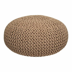 Béžový pletený puf LABEL51 Knitted XL LABEL51