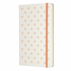 Biely linajkový zápisník v pevnej väzbe Moleskine Beauty