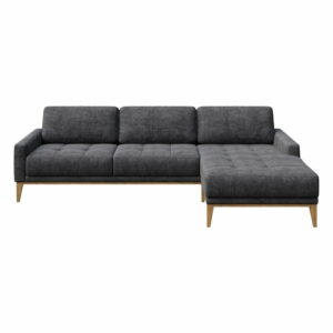 Tmavosivá pohovka s leňoškou na pravej strane MESONICA Musso Tufted MESONICA