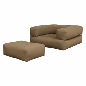Rozkladacie kreslo s hnedým poťahom Karup Design Cube Mocca Karup Design