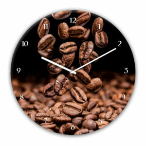 Nástenné hodiny Styler Glassclock Coffee Seeds