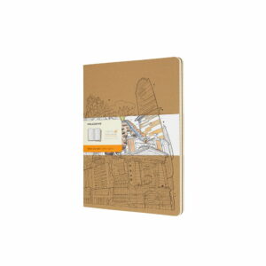 Hnedý linajkový zápisník Moleskine Cahier