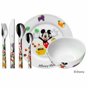 6-dielna sada detských antikoro príborov a riadu WMF Mickey Mouse WMF