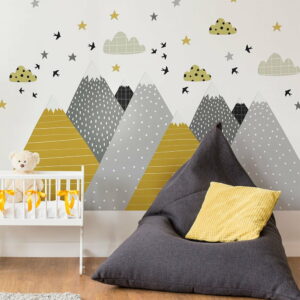 Nástenná samolepka Ambiance Giant Kid Sticker Scandinavian Mountains Henrika Ambiance