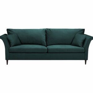 Zeleno-modrá rozkladacia trojmiestna pohovka s úložným priestorom Mazzini Sofas Pivoine Mazzini Sofas