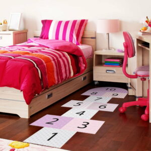 Adhezívny vinylový detský koberec Ambiance Hopscotch Girly Ambiance