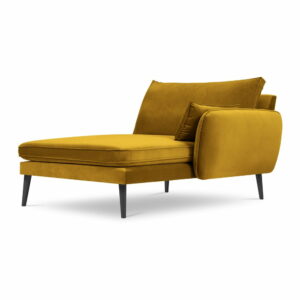 Žltá zamatová leňoška Kooko Home Lento