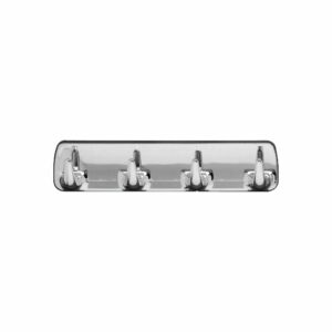 Nástenný vešiak so 4 háčikmi Wenko Hook Strip Chrome Wenko