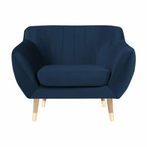 Tmavomodré kreslo Mazzini Sofas Benito Mazzini Sofas