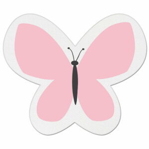 Ružový detský vankúšik s prímesou bavlny Apolena Pillow Toy Butterfly