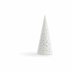 Biely vianočný svietnik z kostného porcelánu Kähler Design Nobili