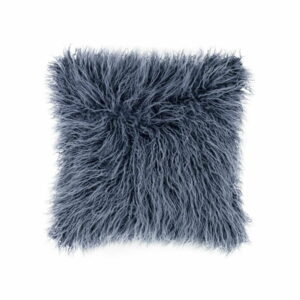 Modrý chlpatý vankúš Tiseco Home Studio Mohair