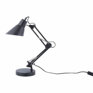Čierna železná stolová lampa Leitmotiv Fit Leitmotiv