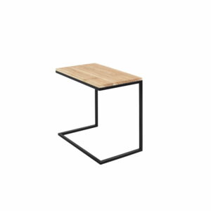 Stôl s čiernou podnožou s doskou z masívneho dubu Custom Form Lupe Custom Form