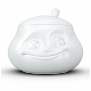 Biela usmievavá cukornička z porcelánu 58products 58products