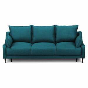 Tyrkysová rozkladacia trojmiestna pohovka s úložným priestorom Mazzini Sofas Ancolie Mazzini Sofas