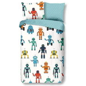 Detské obliečky na jednolôžko z bavlny Good Morning Robots
