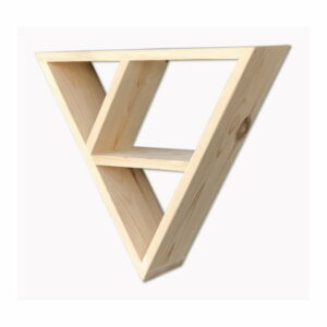 Nástenná polica z dreva Simple Triangle Evila Originals