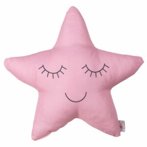 Detský vankúšik s prímesou bavlny v ružovej farbe Apolena Pillow Toy Star