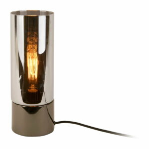 Stolová lampa v metalickysivej farbe so zrkadlovým leskom Leitmotiv Lax Leitmotiv