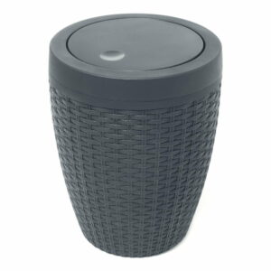 Sivý kúpeľňový kôš Addis Rattan Bath Bin Charcoal