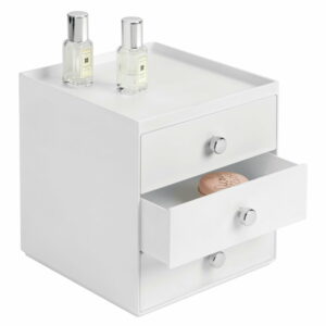 Biely úložný box s 3 zásuvkami InterDesign
