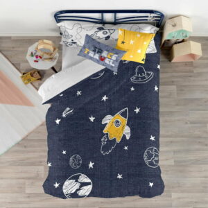Set obliečky na prikrývku a vankúša s potlačou Baleno Starspace