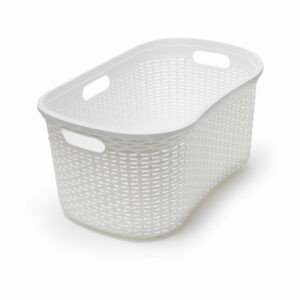 Biely kôš na bielizeň Addis Rattan Laundry Basket Calico Addis