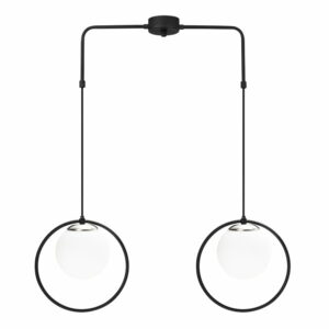 Čierne kovové závesné svietidlo Opviq lights Flovena Opviq lights
