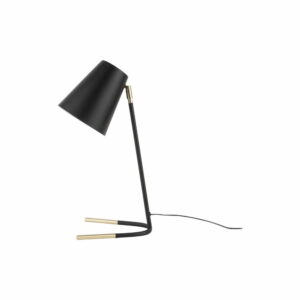 Čierna stolová lampa s detailmi v zlatej farbe Leitmotiv Noble Leitmotiv