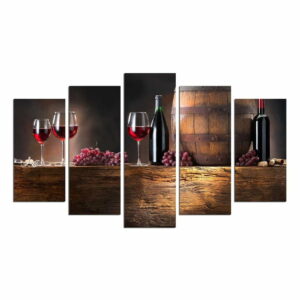 Viacdielny nástenný obraz Wine Food Fascination