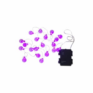 Ružová vonkajšia svetelná LED reťaz s motívom žiaroviek Best Season Bulb
