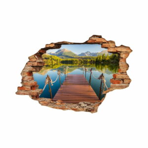 Samolepka Ambiance Panorama Mountain Lake