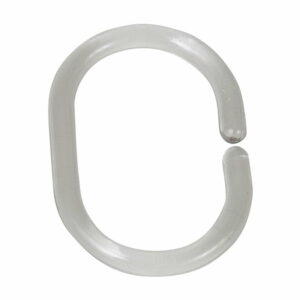 Sada 12 priehľadných krúžkov na tyč k sprchovému závesu Wenko Shower Hooks Wenko