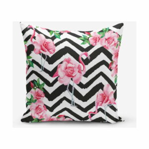 Obliečka na vankúš s prímesou bavlny Minimalist Cushion Covers Stripped Flamingo