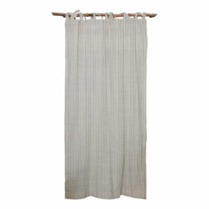 Sivý záves Linen Cuture Cortina Hogar Grey Marine Stripes Linen Couture