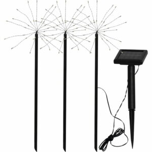 Sada 3 vonkajších solárnych LED svietidiel Best Season Firework Best Season